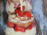 Verrines mousse mascarpone et fraises