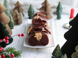 Bûche poire, caramel et noisette pour Noël