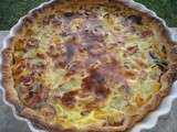 Quiche courgettes jaunes,oignons ,lardons