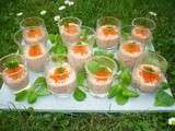 Verrines de crevettes pamplemousse cocktail