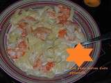 Tagliatelles aux crevettes tigrées, citronelle et ail