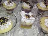 Mousse chocolat à la crème au citron et chantilly