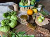 Confiture de tomates vertes, épices et agrumes