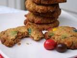 Cookies aux m&m's et au peanut butter