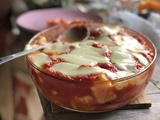 Gnocchis maison et sauce tomate en gratin de mozzarella