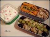 Bento  poulet-petits pois carottes 