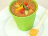 Soupe froide de melon et poivron