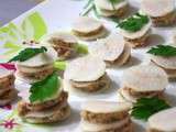 Mini-sandwichs de rillettes de thon & radis noir