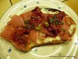 Bruschettas gorgonzola et tomates SÉCHÉES