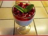 Coupe de fromage blanc aux groseilles et cranberries