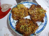 Galettes de courgettes au saint-agur