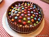 GÂTEAU d'anniversaire chocolat smarties et fingers