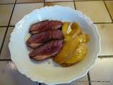 Magret de canard aux pommes