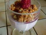 Panna cotta de fruits rouges et son crumble