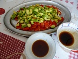 Salade de tofu avocats et tomates