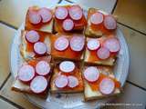 Toasts saumon radis