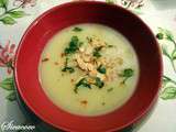 Veloute de celeri rave et amandes grillees