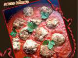 Boulettes porc veau sauce tomate