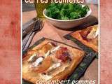 Carrés feuilletés (tartelettes) camembert pomme(fruit) & oignons caramélisés au balsamique