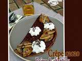 Crêpe cacao poires poêlées & chantilly