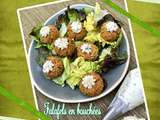 Falafels (pois chiches crus et carottes) en bouchées...(cuisson au four)