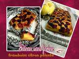 Gâteau sans farine framboises citron polenta