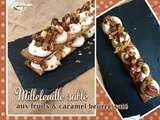 Millefeuille sablé aux fruits secs & ganache caramel beurre salé