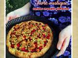 Tarte rustique aux cerises crumble aux pistaches