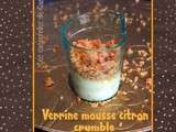 Verrine mousse citron & crumble