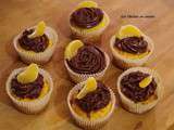 Cupcake madarine toping ganache chocolat