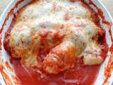 Gratin de quenelles en sauce tomate