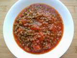 Soupe lentilles vertes - tomates