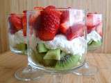 Verrine fraise - kiwi à l'italienne