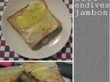 Croque-monsieur endives, jambon et brie