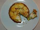 Quiche individuelle courgette bacon et tofu soyeux