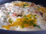 Oeufs express, tomate et oignon