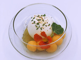 Burrata, melon et confiture de citron