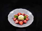 Fraises, rhubarbe et glace vanille