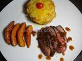 Magret de canard à l'orange et aux coings