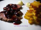 Magrets de canard, sauce aux cerises et au kirsch