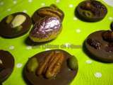 Palets de chocolat aux fruits secs