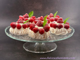 Petites pavlovas aux framboises