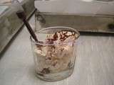 Verrine de chantilly de foie gras au coulis choco-café