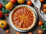 Tarte au potiron et aux tomates