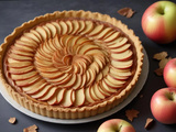 Tarte aux pommes croustillante à la crème de cannelle