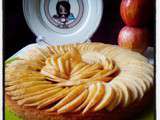 Tarte aux pommes et sa compote le tout sur un sablé breton