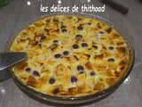 Clafoutis pommes et raisins à la semoule fine