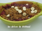 Crumble de framboises au chocolat