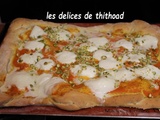 Pizza aux carottes, mozzarella et pistaches