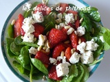 Salade d’épinards aux fraises